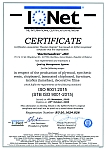 Certificate ISO (plywood, chipboard, laminated chipboard, latoflex, synthetic resin, decorative films, furniture) Rechitsadrev