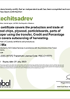 FSC Certificate Rechitsadrev